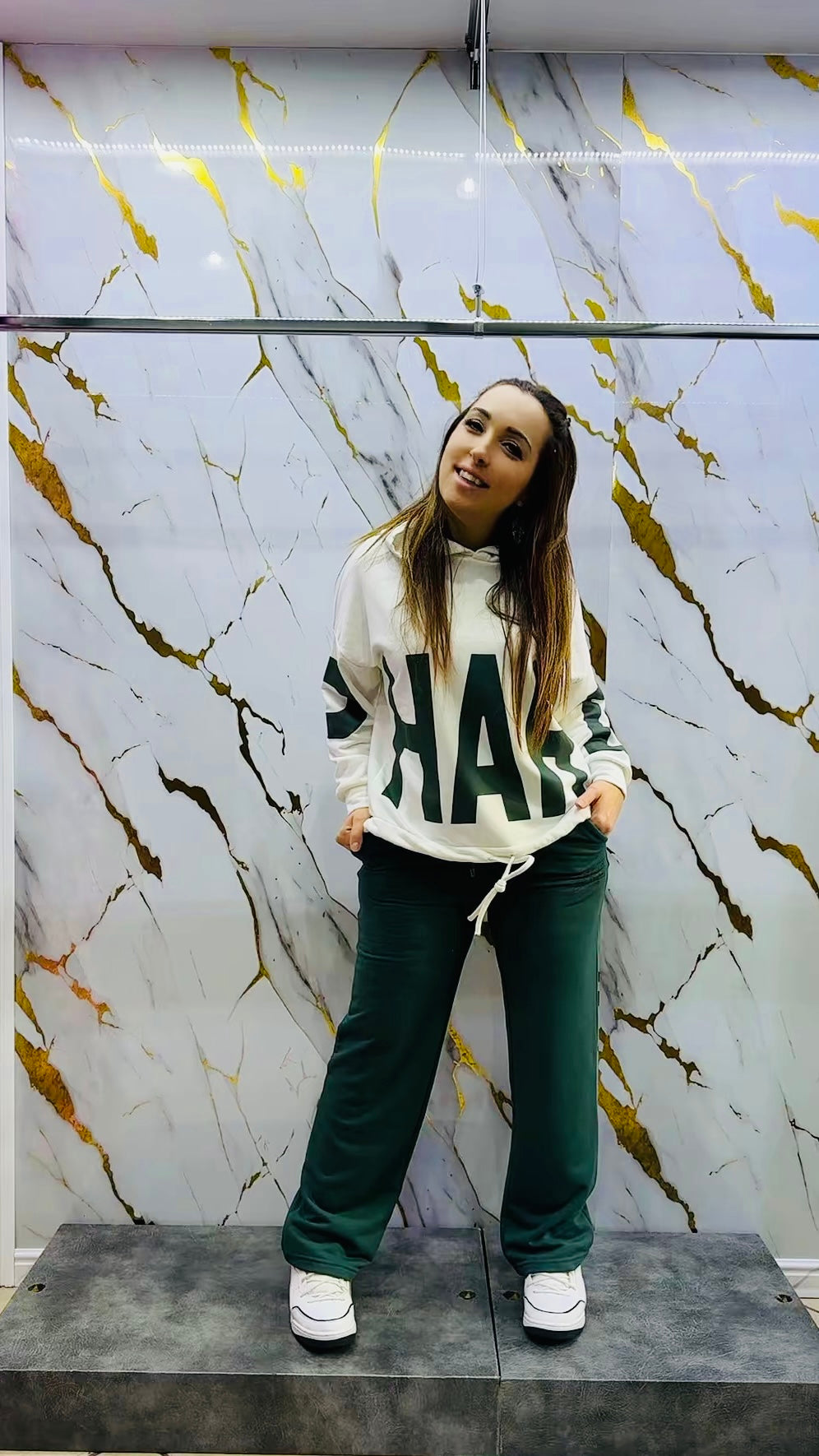 Coordinato Phard 2 pezzi felpa e pantalone palazzo