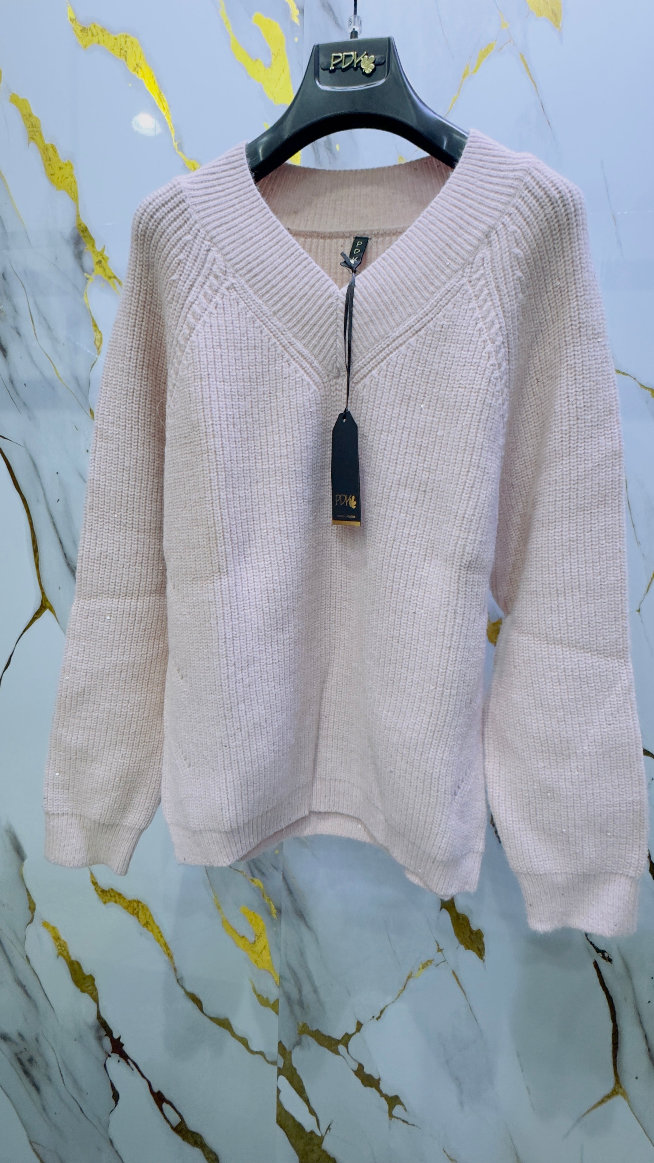 Maglione Pdk con applicazioni paillettes