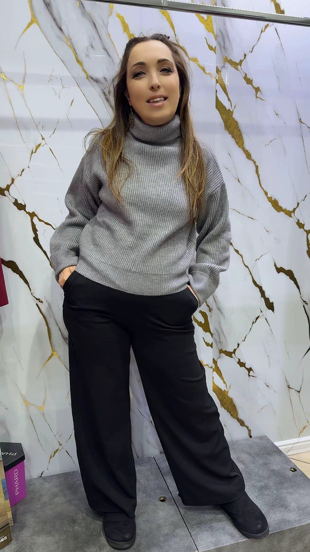 Maglione Pdk con piega su polsino